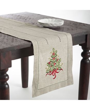 Christmas Tree Design Embroidered Table Topper Or Table Runner Saro Lifestyle Christmas Tree Design Embroidered Table Topper Or Table Runner -VilleroyBoch shop 16216584 fpx 1