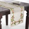 Saro Lifestyle Embroidered Holly Design Holiday Linen Blend Table Runners 2 Saro Lifestyle Embroidered Holly Design Holiday Linen Blend Table Runners -VilleroyBoch shop 16216590 fpx