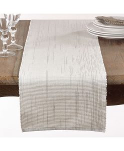 Saro Lifestyle Himmering Woven Cotton Table Runner