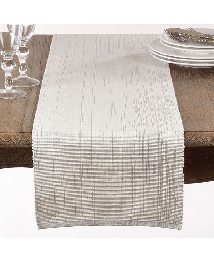 Saro Lifestyle Himmering Woven Cotton Table Runner 3 Saro Lifestyle Himmering Woven Cotton Table Runner