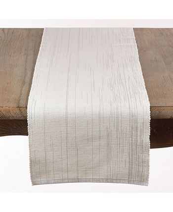 Saro Lifestyle Himmering Woven Cotton Table Runner 4 Saro Lifestyle Himmering Woven Cotton Table Runner - Image 2