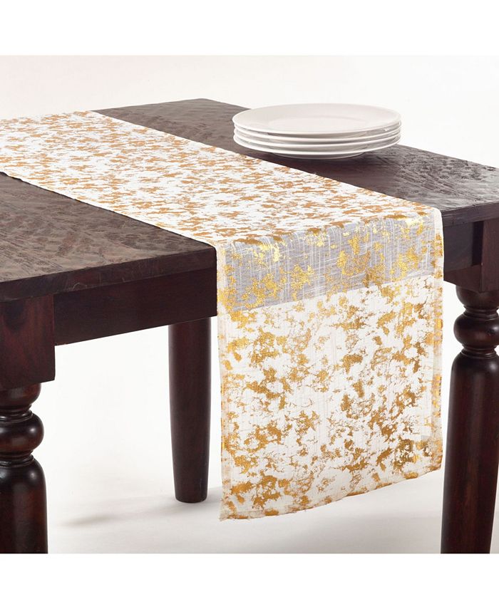 Abstract Brushed Foil Design Runner Saro Lifestyle Abstract Brushed Foil Design Runner -VilleroyBoch shop