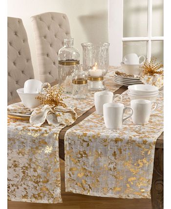 Abstract Brushed Foil Design Runner Saro Lifestyle Abstract Brushed Foil Design Runner -VilleroyBoch shop