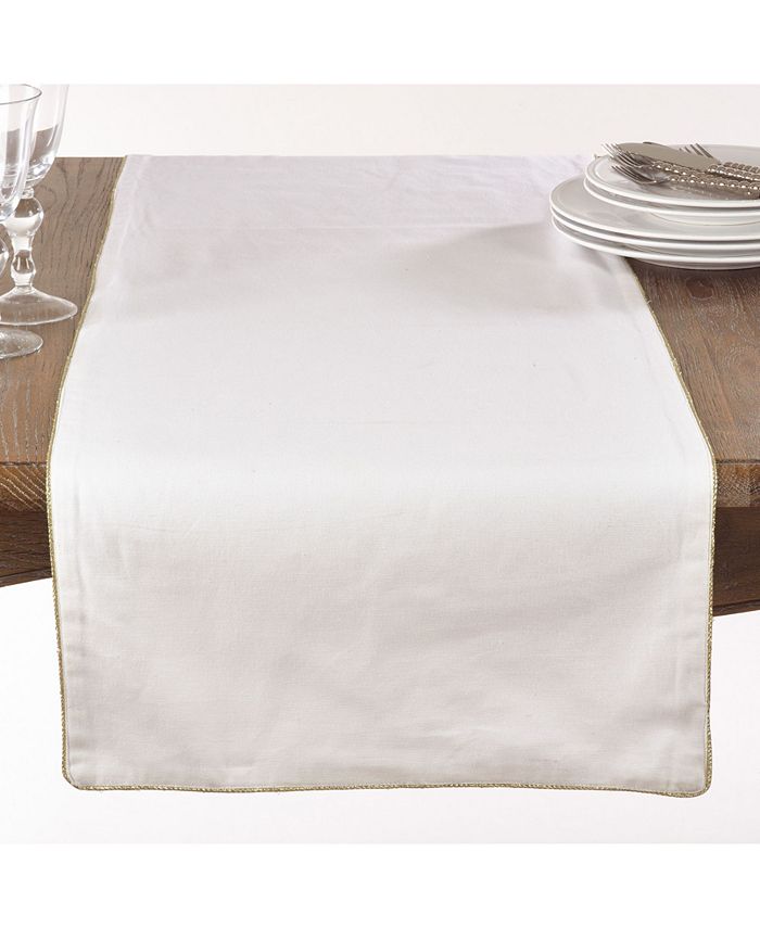 uana Collection Metallic Trimmed Table Runner Saro Lifestyle Uana Collection Metallic Trimmed Table Runner -VilleroyBoch shop