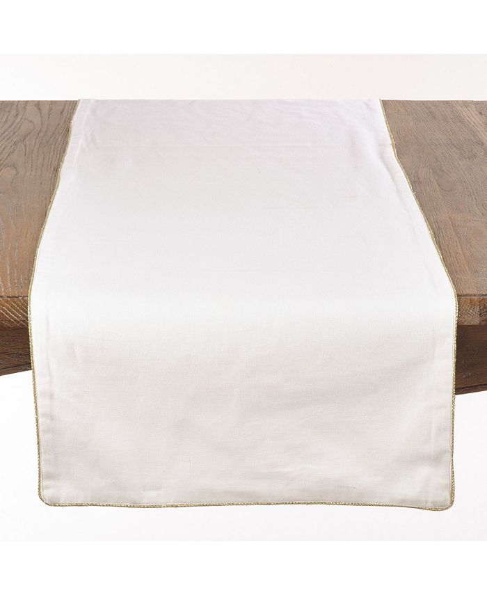 uana Collection Metallic Trimmed Table Runner Saro Lifestyle Uana Collection Metallic Trimmed Table Runner -VilleroyBoch shop
