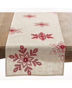 Saro Lifestyle Nivalis Collection Snowflake Design Runner -VilleroyBoch shop 16216745 fpx