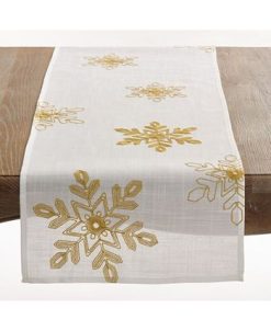 Saro Lifestyle Nivalis Collection Snowflake Design Runner -VilleroyBoch shop 16216749 fpx