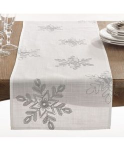 Saro Lifestyle Nivalis Collection Snowflake Design Runner -VilleroyBoch shop 16216750 fpx 1