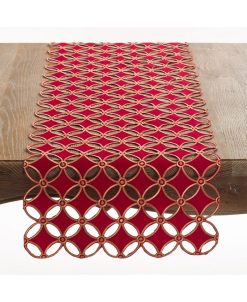 Saro Lifestyle Buche De Noel Collection Holiday Design Table Runner, 16 X 68