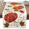 Saro Lifestyle Embroidered Pumpkin Harvest Design Cotton Table Runner -VilleroyBoch shop 16216843 fpx