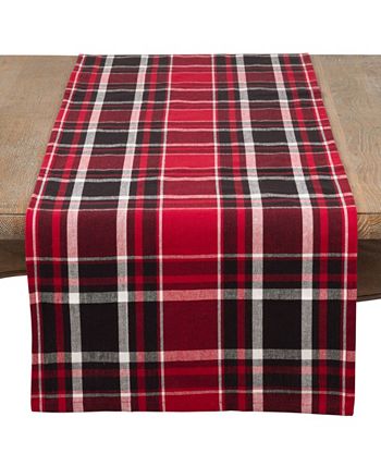 Jarret Collection Classic Plaid Design Cotton Table Runner Saro Lifestyle Jarret Collection Classic Plaid Design Cotton Table Runner -VilleroyBoch shop
