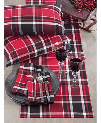 Jarret Collection Classic Plaid Design Cotton Table Runner Saro Lifestyle Jarret Collection Classic Plaid Design Cotton Table Runner -VilleroyBoch shop