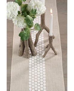 Saro Lifestyle Daisy Lace Design Country Linen Blend Table Runner 4 Saro Lifestyle Daisy Lace Design Country Linen Blend Table Runner -VilleroyBoch shop 16216901 fpx