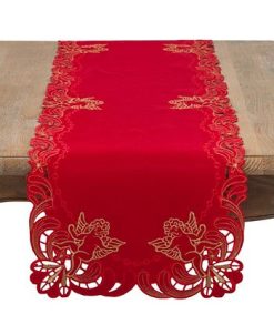 Saro Lifestyle Embroidered Angel Cherub Design Christmas Table Runner 3 Saro Lifestyle Embroidered Angel Cherub Design Christmas Table Runner -VilleroyBoch shop 16216903 fpx