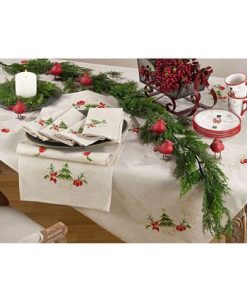 Saro Lifestyle Embroidered Christmas Tree Table Runner 8 Saro Lifestyle Embroidered Christmas Tree Table Runner -VilleroyBoch shop 16216910 fpx