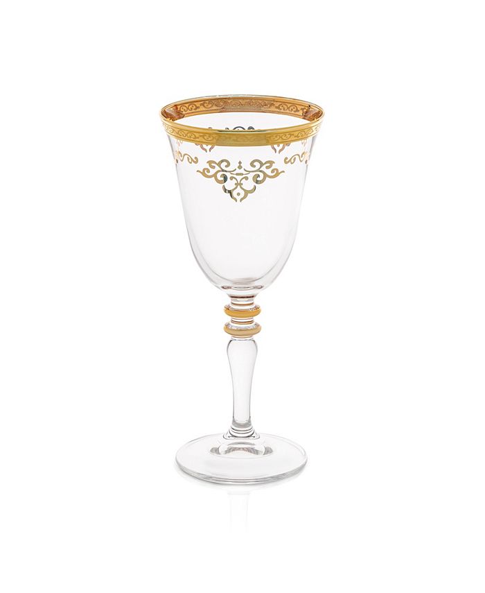 Classic Touch Set Of 6 Wine Glasses With Design 6 Classic Touch Set Of 6 Wine Glasses With Design - Image 4
