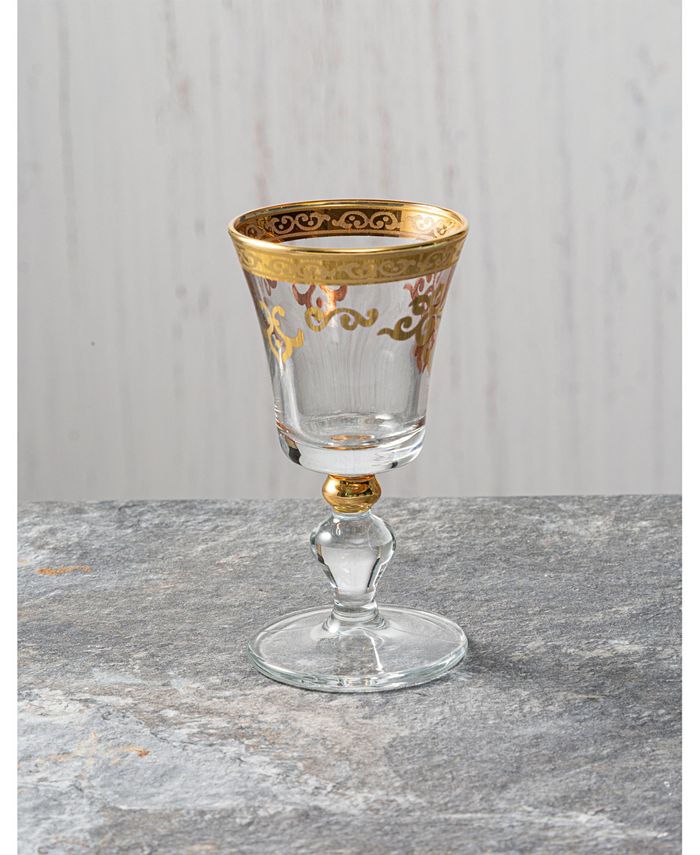 Set Of 6 Liquor Glasses With Design Classic Touch Set Of 6 Liquor Glasses With Design -VilleroyBoch shop