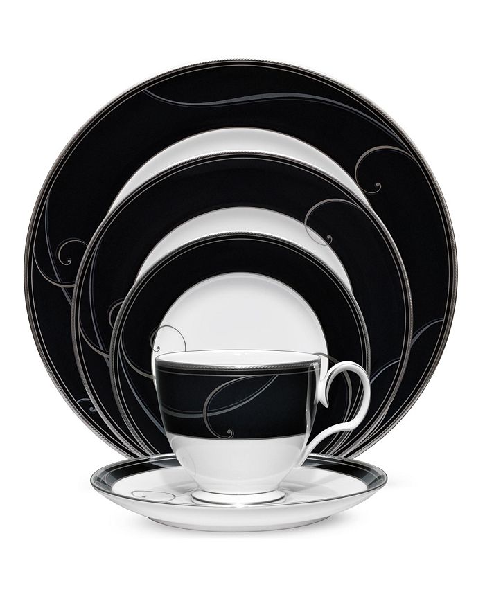 Dinnerware, Platinum Wave Ebony Collection Noritake Dinnerware, Platinum Wave Ebony Collection -VilleroyBoch shop 16346275 fpx 1