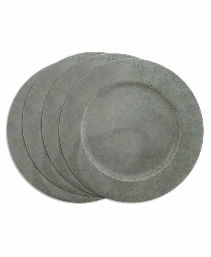 Saro Lifestyle Galvanized Metal Charger Plate Set Of 4