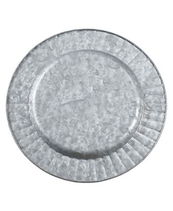 Saro Lifestyle Ruffled Galvanized Table Chargers Set Of 4 5 Saro Lifestyle Ruffled Galvanized Table Chargers Set Of 4 - Image 3
