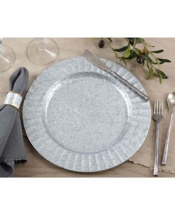 Saro Lifestyle Ruffled Galvanized Table Chargers Set Of 4 10 Saro Lifestyle Ruffled Galvanized Table Chargers Set Of 4 -VilleroyBoch shop 16586901 fpx