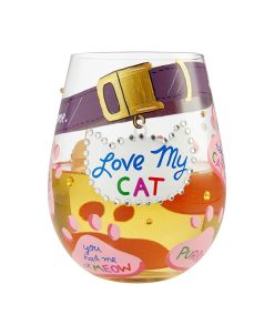 Enesco LOLITA Love My Cat Stemless Wine Glass -VilleroyBoch shop 16677716 fpx