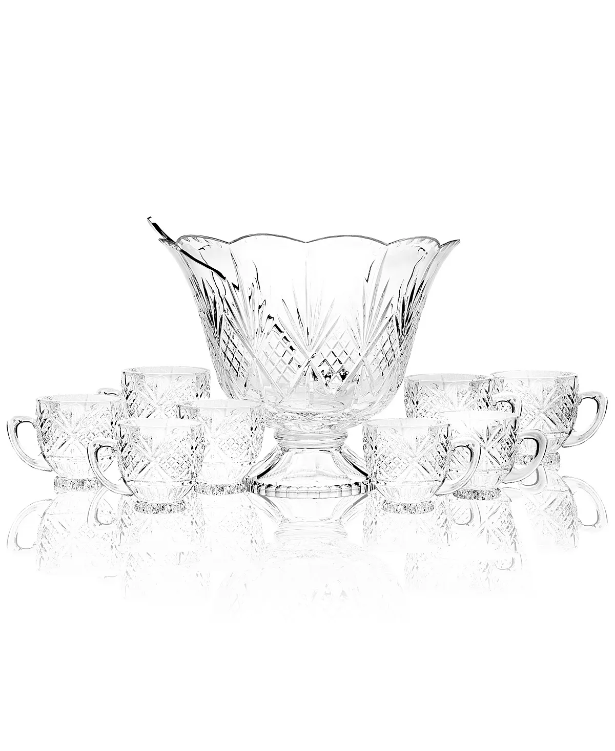 Godinger Drinkware, Dublin Punch Bowl 10 Piece Set