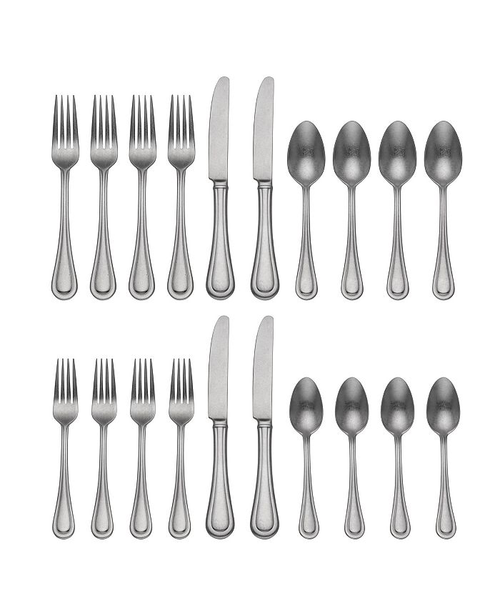 Lenox Textured Neutrals 20-PC Flatware Set, Service For 4 3 Lenox Textured Neutrals 20-PC Flatware Set, Service For 4