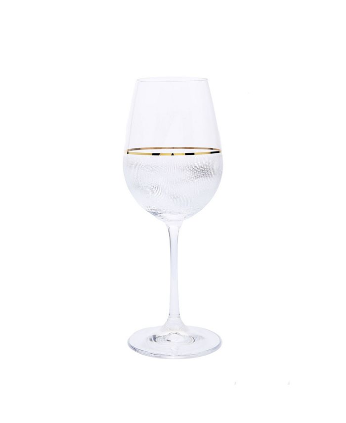 Modern Water Glass With 14K Gold Strip And Design, Set Of 6 Classic Touch Modern Water Glass With 14K Gold Strip And Design, Set Of 6 -VilleroyBoch shop