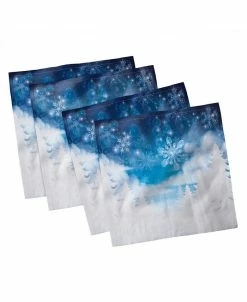 Ambesonne Winter Set Of 4 Napkins, 18 X 18