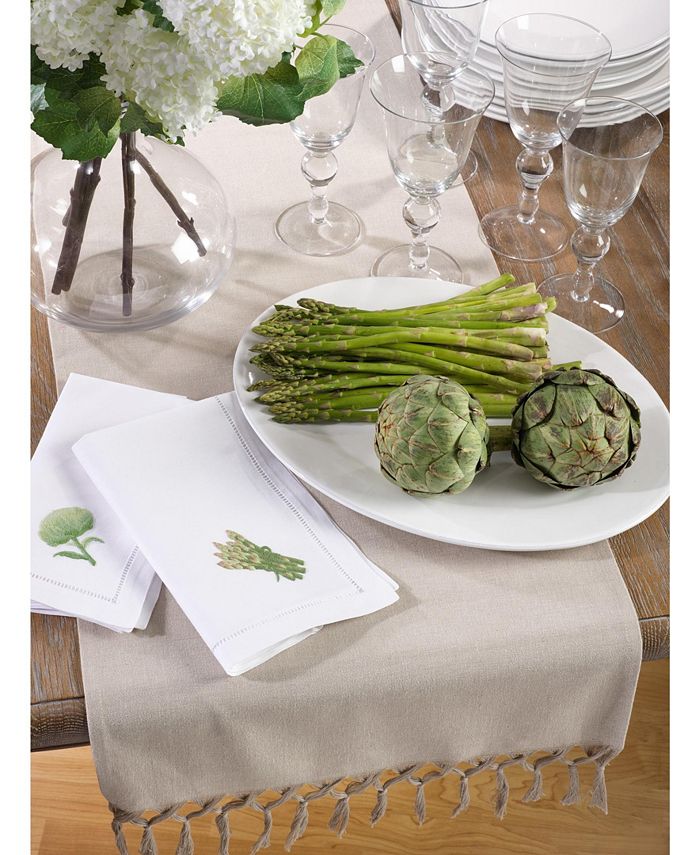 Knotted Tassel Table Runner Saro Lifestyle Knotted Tassel Table Runner -VilleroyBoch shop