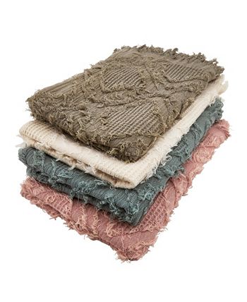 Saro Lifestyle Fringe Waffle Weave Runner 5 Saro Lifestyle Fringe Waffle Weave Runner - Image 3
