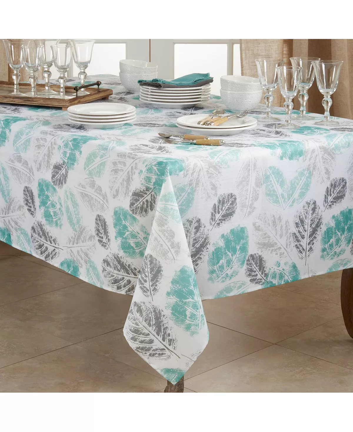 Saro Lifestyle Print Tablecloth 6 Saro Lifestyle Print Tablecloth - Image 4