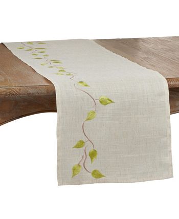 Embroidered Vine Runner Saro Lifestyle Embroidered Vine Runner -VilleroyBoch shop