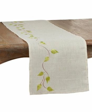 Saro Lifestyle Embroidered Vine Runner - Image 3