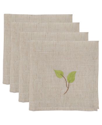 Embroidered Vine Napkin Set Of 4 Saro Lifestyle Embroidered Vine Napkin Set Of 4 -VilleroyBoch shop