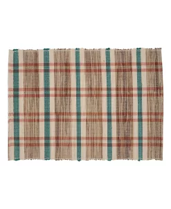 Saro Lifestyle Plaid Woven Water Hyacinth Placemat Set Of 4 -VilleroyBoch shop 17223718 fpx