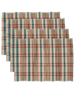 Saro Lifestyle Plaid Woven Water Hyacinth Placemat Set Of 4 -VilleroyBoch shop 17223720 fpx