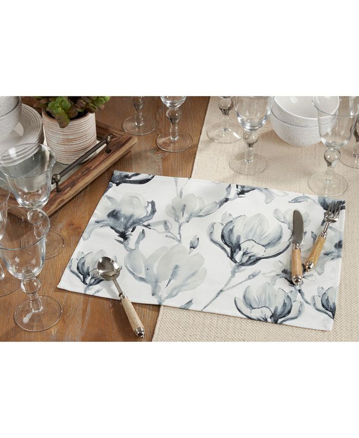 Watercolor Floral Placemat Set Of 4 Saro Lifestyle Watercolor Floral Placemat Set Of 4 -VilleroyBoch shop