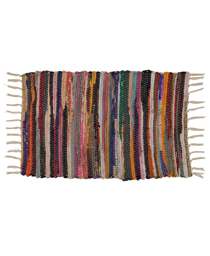 Multi-Colored Chindi Placemat Set Of 4 Saro Lifestyle Multi-Colored Chindi Placemat Set Of 4 -VilleroyBoch shop