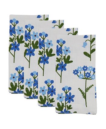 Floral Napkin Set Of 4 Saro Lifestyle Floral Napkin Set Of 4 -VilleroyBoch shop