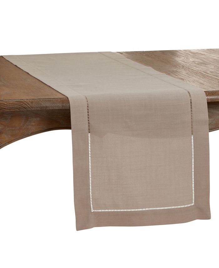 Saro Lifestyle Runner With Hemstitched Border 3 Saro Lifestyle Runner With Hemstitched Border