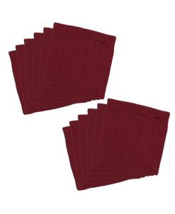 Saro Lifestyle Hemstitched Border Cocktail Napkin Set Of 12 -VilleroyBoch shop 17224204 fpx