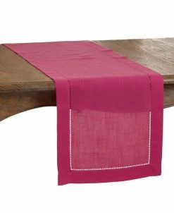 Saro Lifestyle Runner With Hemstitched Border