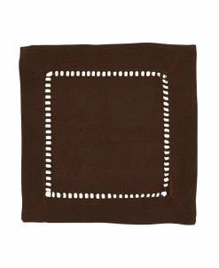 Saro Lifestyle Hemstitched Border Cocktail Napkin Set Of 12