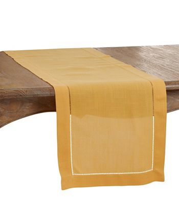 Saro Lifestyle Runner With Hemstitched Border 5 Saro Lifestyle Runner With Hemstitched Border - Image 3