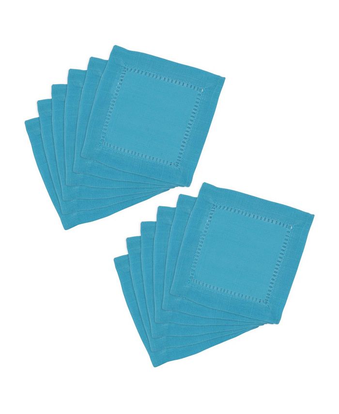Saro Lifestyle Hemstitched Border Cocktail Napkin Set Of 12 4 Saro Lifestyle Hemstitched Border Cocktail Napkin Set Of 12 - Image 2