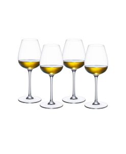 Villeroy & Boch Purismo White Wine Fresh And Rounded Glass, Set Of 4