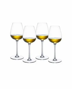 Villeroy & Boch Purismo White Wine Fresh And Rounded Glass, Set Of 4