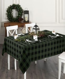 Elrene Farmhouse Living Holiday Buffalo Check Tablecloth 60 X 120